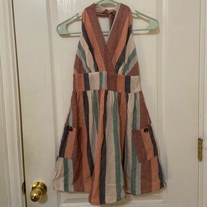 Striped American Eagle Halter Dress